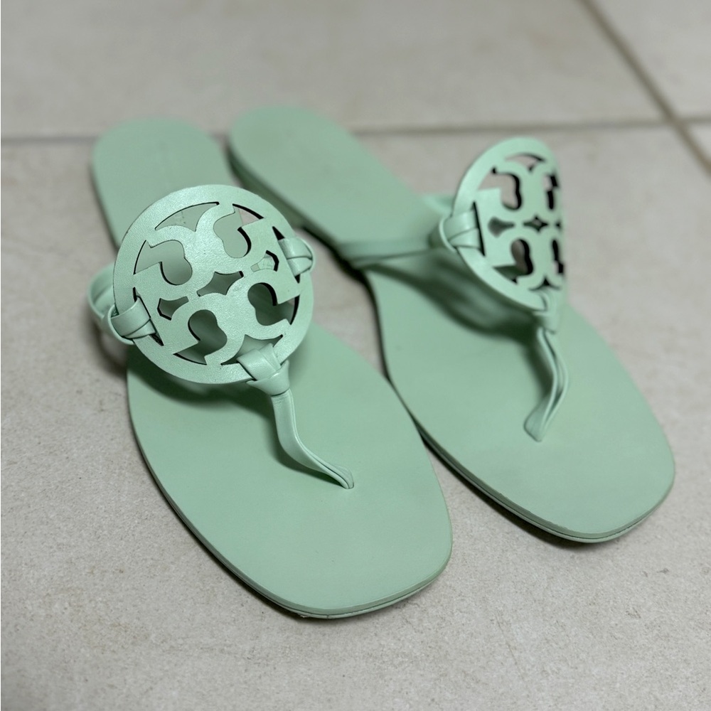 Tory Burch seafoam green sandals
